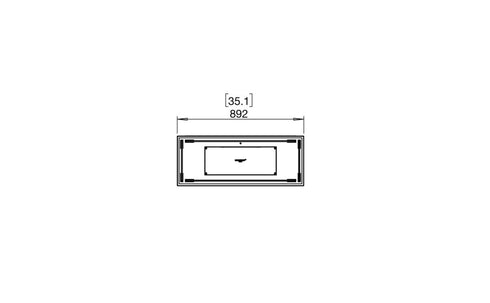 Ecosmart Fire Flex 32BN Bench Fireplace Insert - Black Finish / Stainless Steel Burner - ESF.FX.32BN